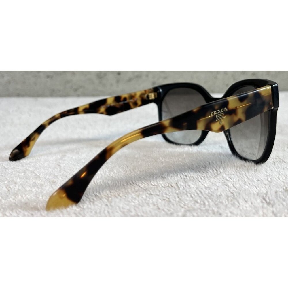 Prada SPR 10R 1AB-0A7 Black Brown Tortoise Shell Square Sunglasses 57-19-140 - Picture 5 of 7